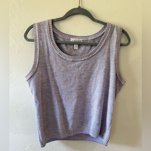 St. John Sport Metallic Tank Top Medium - Picture 1 of 5